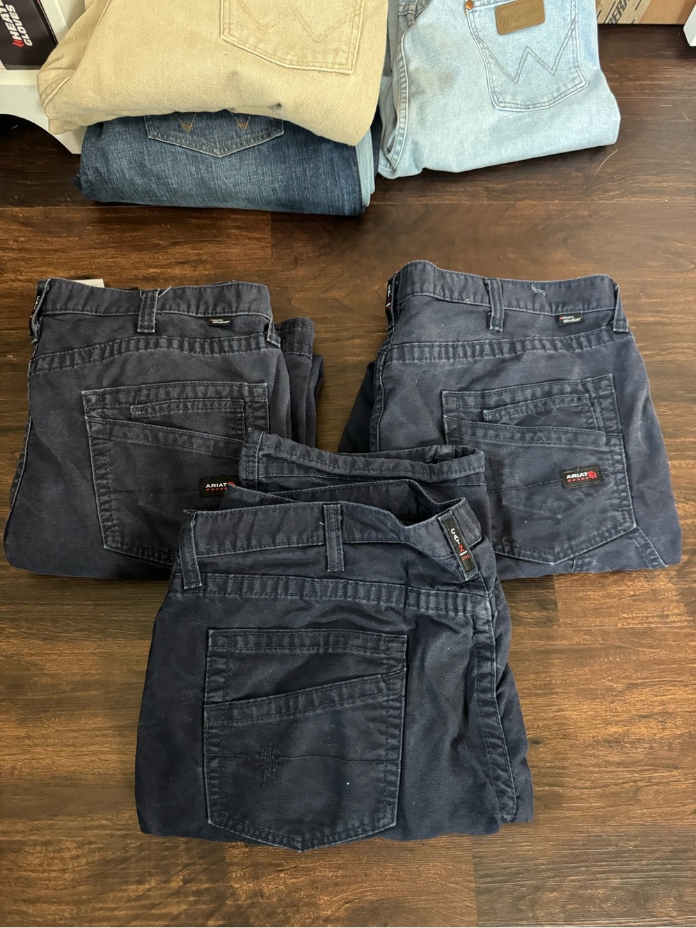 Bundle of 3 Navy FR Ariat Men’s Dark Navy Pants 40x32